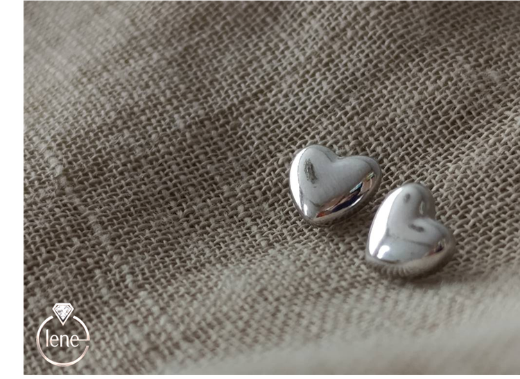 گوشواره میخی ژوپینگ مدل قلب ساده