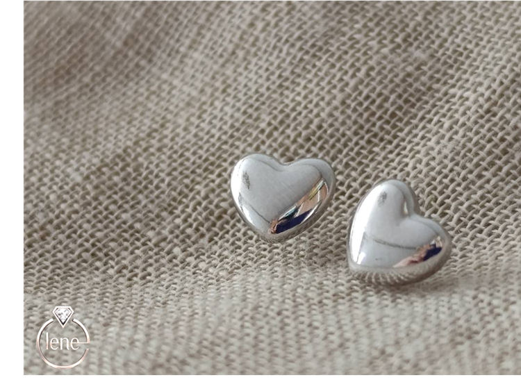 گوشواره میخی ژوپینگ مدل قلب ساده