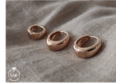 گوشواره حلقهای ژوپینگ مدل حلقه وسط پهن