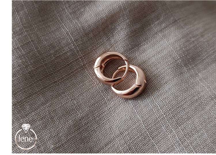 گوشواره حلقهای ژوپینگ مدل حلقه وسط پهن