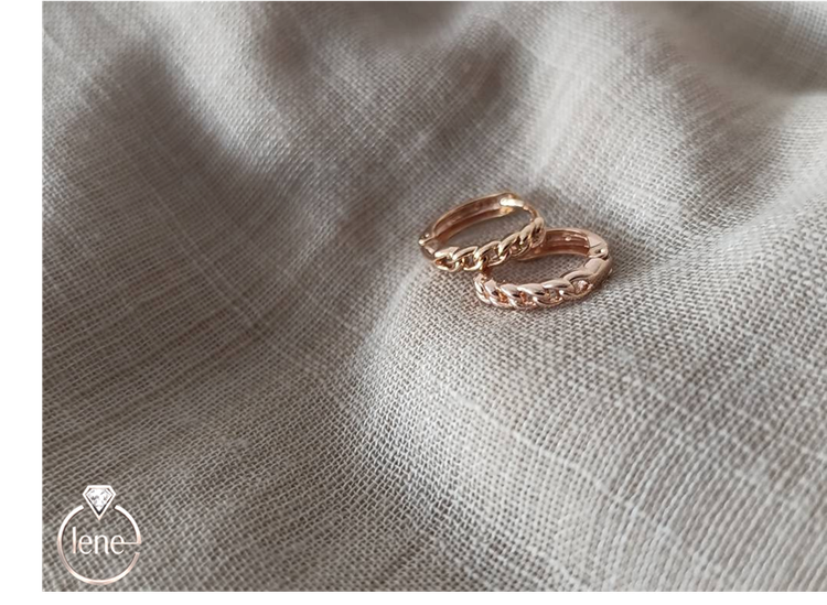 گوشواره حلقهای ژوپینگ مدل زنجیری