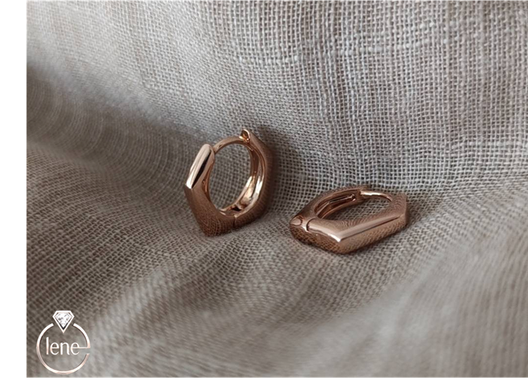 گوشواره حلقهای ژوپینگ مدل پنج ضلعی