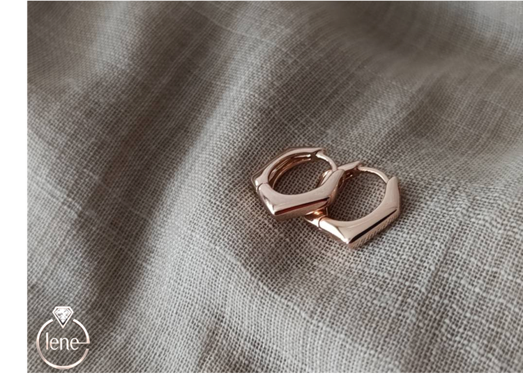 گوشواره حلقهای ژوپینگ مدل پنج ضلعی