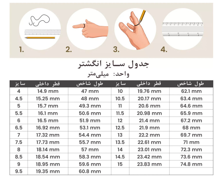 انگشتر ژوپینگ مدل ماری